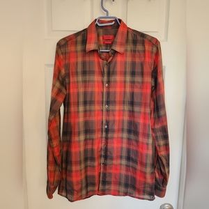 HUGO BY‎ HUGO BOSS MEN'S RED LABEL SLIM FIT SHIRT SIZE MEDIUM HARDLY WORN!